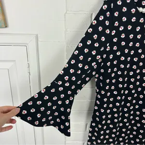 Tommy Hilfiger Floral Print Stretch Mini Bell Sleeve Dress Size 12 thumbnail 7