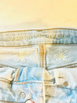 Daisy Embroidered American Eagle Shorts thumbnail 4