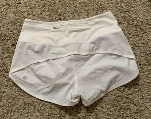 white speed up high rise 2.5” shorts size 6 thumbnail 2
