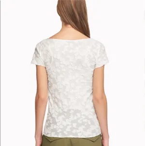 Rag and Bone "Lucie" White Floral Jacquard Top thumbnail 3