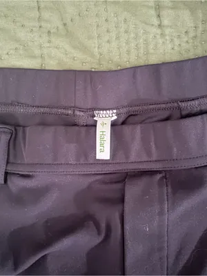 Halara Flex High Waisted Pleated Side Pocket Tapered Work Pants Black Large thumbnail 3