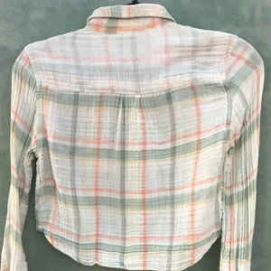Free People Plaid Cotton Crop Shirt‎ thumbnail 5