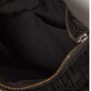 Free People Bugle Bead Clutch/Sling Bag in Black Embroidered Combo NWT $128R thumbnail 4
