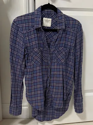 Abercrombie & Fitch Blue Cotton Flannel thumbnail 1