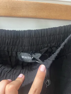 White Fox Black Linen Pants thumbnail 4