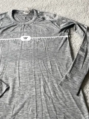 Lululemon athletica Swiftly Heathered Gray Long-sleeves Size 12 thumbnail 5