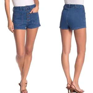 Free People We the Free Bridgette Exposed Button Fly‎ High Rise Denim Shorts 28 thumbnail 9