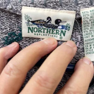 Northern Reflections vintage embroidered mottled purple ramie cotton thumbnail 5