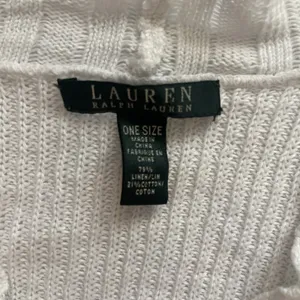 Lauren Ralph Lauren OS Linen Cotton White Cardigan Shrug Green Label thumbnail 6