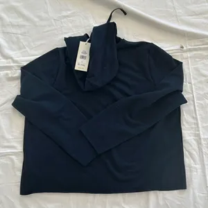 NYDJ Womens Cropped Comfy Hoodie, Oxford Navy, Size -XL, NWT thumbnail 2