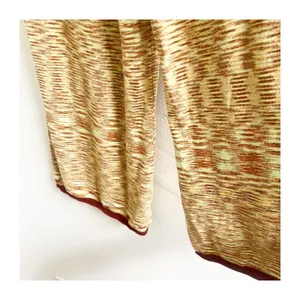 Urban Outfitters Cropped Pants Women L Mustard Spacedye Knit Wide Leg Drawstring thumbnail 10