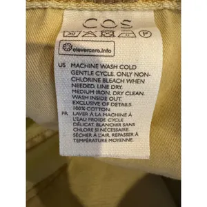 COS Jeans Women 26 Yellow Denim Cotton High Rise Button Fly Tapered Leg Colorful thumbnail 12