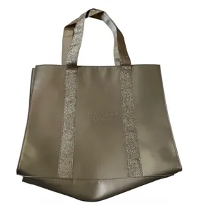 Jimmy Choo Parfums Gold Metallic Glitter Strap Tote Bag Luxury Fragrance Gift thumbnail 1