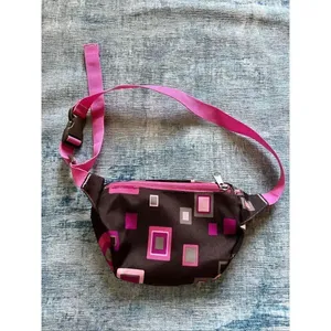 Jansport Pink Brown Geometric Print Fanny Pack Belt Bag thumbnail 2