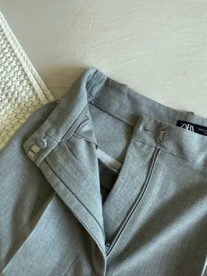 Zara grey trouser pleated shorts XS thumbnail 5