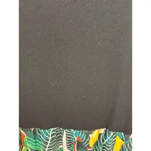 Kancystore Womens Tropical‎ Leaf Print Maxi Dress Black Green Short Sleeve 2XL thumbnail 6