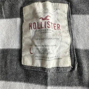 Y2K Hollister Gray and‎ White Striped V-Neck Button Cardigan Size Large Preppy thumbnail 5