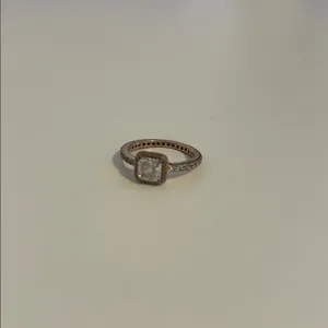 Pandora Square Sparkle Halo Ring 14k rose gold plating thumbnail 8