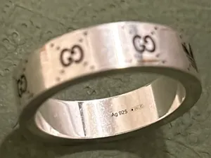 Gucci x Adidas Engraved Interlocking G Ring Ag 925 thumbnail 4