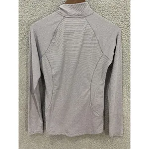RBX reebok womens shirt small gray athletic mock neck quater‎ zip heathered thumbnail 5