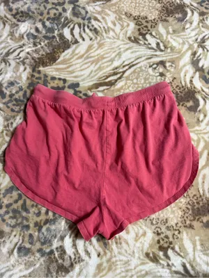 Pink cotton shorts with drawstring waist, size L #summer #casual thumbnail 2