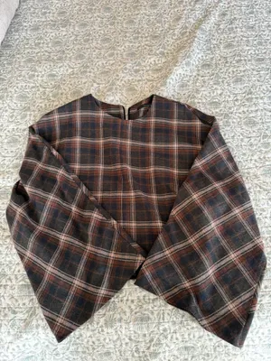 Zara plaid top thumbnail 2