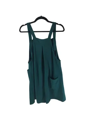 Halara Pockets Waffle Casual Short Overalls Green L thumbnail 5