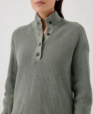 Women’s Pact‎ Luxe Knit Henley Sweater Large thumbnail 1