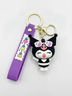 Kuromi Summer Vibes Bikini Sunglasses Keychain Lanyard Bag Charm Cute Gift thumbnail 2