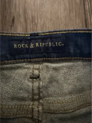 Y2K Rock & Republic Blue Jean Studded Shorts 4 Med Wash thumbnail 5