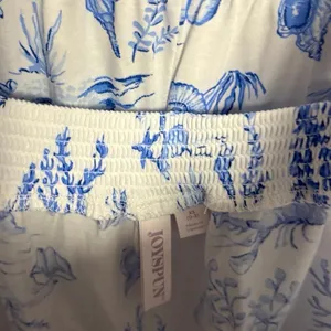 Joyspun White And Blue Ocean Print Pajama Pant Set Size‎ XS thumbnail 6