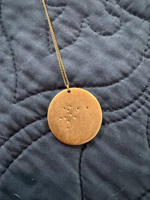 Set & Stone Constellation Aquarius Gold Tone Pendant Necklace thumbnail 7