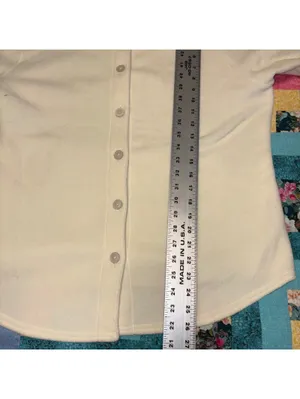 L.L. Bean $80 Woman’s L Regular Cream Fleece Button-Up Jacket Ultra Cozy thumbnail 9