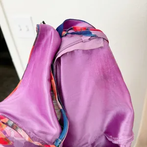 [City Chic] Blue Purple Abstract Floral Print Stained Glass Maxi Dress Sz 20 / L thumbnail 10