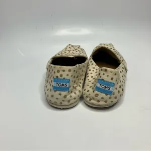 Toms cream with gold dots flats slip on‎ shoes size 8 thumbnail 5