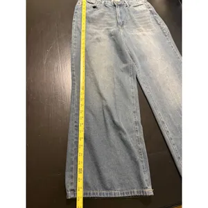 Bamboo Women‎ Wide Leg High Rise Light Wash Denim Jeans Size 13/31 Cotton thumbnail 2