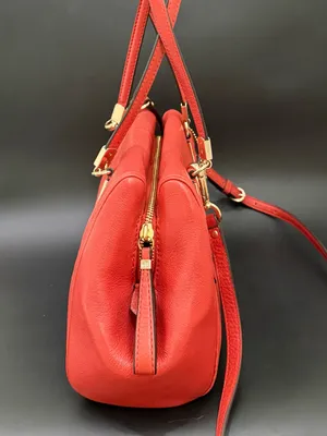 COACH 25169 Madison Madeline Orange Pebbled Leather East/West Satchel Crossbody thumbnail 3
