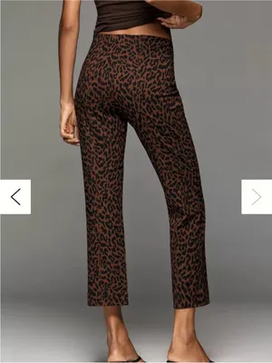 Anthropologie MAEVE Leopard Cheetah Crop Slim Pants Sz 2 thumbnail 3
