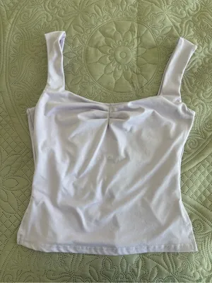 Women's Square Neck Tank Top in Light Lavender S Purple thumbnail 1