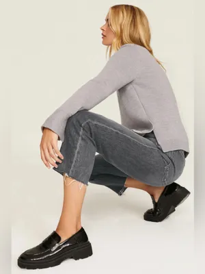 Citizens of Humanity Daphne Crop Jeans Washed Charcoal Gray thumbnail 5