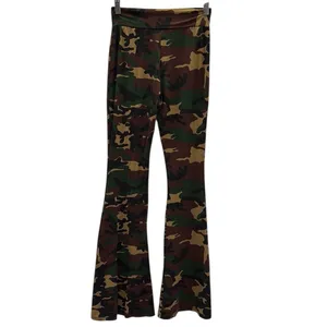 Source Unknown Shop My Trend Camo Camouflage High Rise Flare Bell Bottom Stretch Legging Pant S thumbnail 6