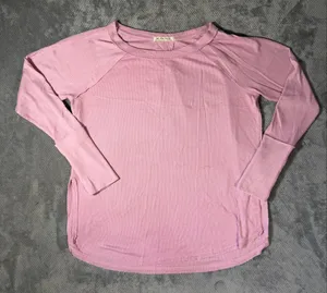 Free People We the Free Oversized Snowy Thermal Mink Pink XL Long Sleeve Tunic thumbnail 2