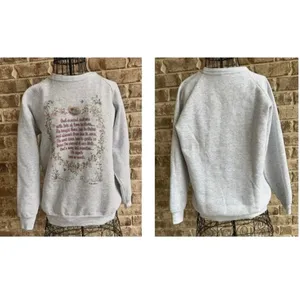 VTG 90s Hallmark God Created Mothers Sweatshirt Sz S? M? Bird Bee Butter… thumbnail 6