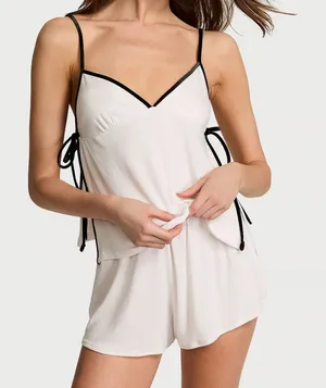 VICTORIA'S‎ SECRET Ribbed Modal Velvet-Trim Cami thumbnail 1