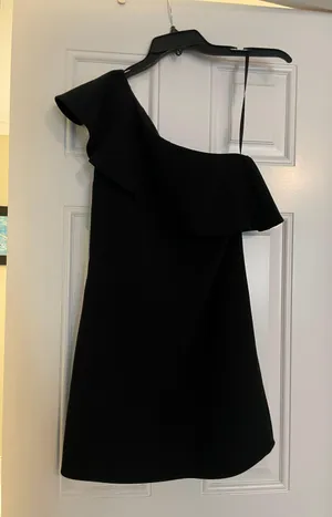 French Connection Off The Shoulder Little Black Dress thumbnail 1