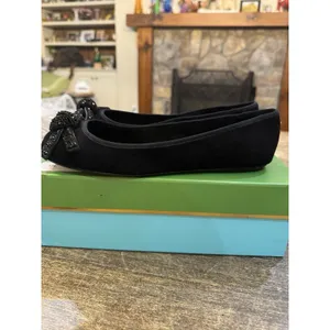 Kate Spade New‎ York Women's Freya Ballet Flat Black Suede Women's Size 9 thumbnail 3