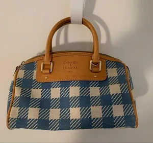 EUC Dooney & Bourke Fabric and Leather Satchel thumbnail 1