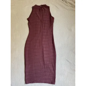 Windsor Burgundy High Neck Sleeveless Knit Sheath Midi Dress Size M MD1496WD thumbnail 5