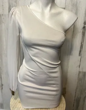 White off the shoulders white dress thumbnail 1