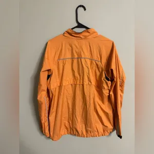 Nike Womens Vintage Y2K Full Zip Orange Windbreaker Size Medium 8-10 Lightweight thumbnail 2